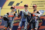 Jorge Lorenzo (Yamaha), Casey Stoner (Honda) und Daniel Pedrosa (Honda)