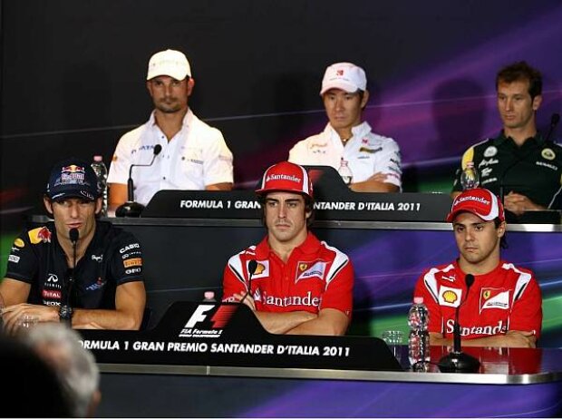 Titel-Bild zur News: Mark Webber, Vitantonio Liuzzi, Fernando Alonso, Kamui Kobayashi, Felipe Massa, Jarno Trulli