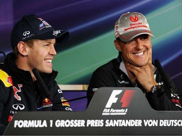 Sebastian Vettel und Michael Schumacher