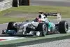 Bild zum Inhalt: Mercedes: Schumacher stark - Technik bremst Rosberg