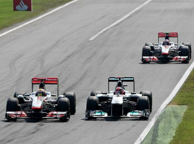 Michael Schumacher, Lewis Hamilton, Jenson Button