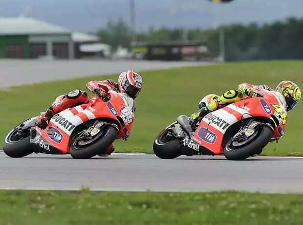 Nicky Hayden, Valentino Rossi Titel-Bild zur News: Nicky Hayden, Valentino Rossi