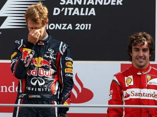 Titel-Bild zur News: Jenson Button, Sebastian Vettel, Fernando Alonso
