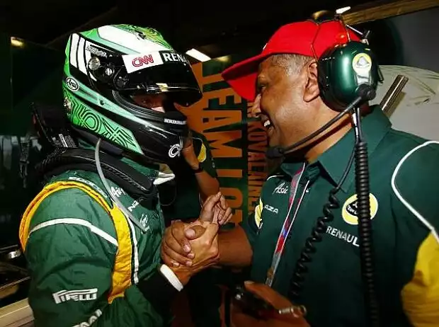 Heikki Kovalainen und Tony Fernandes Titel-Bild zur News: Heikki Kovalainen und Tony Fernandes