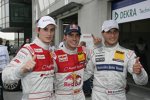 Oliver Jarvis (Abt-Audi), Miguel Molina (Abt-Audi) und Bruno Spengler (HWA-Mercedes) 