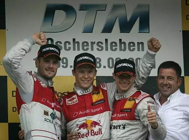 Edoardo Mortara, Mattias Ekström, Martin Tomczyk Titel-Bild zur News: Edoardo Mortara, Mattias Ekström, Martin Tomczyk