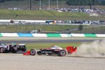 Helio Castroneves (Penske) geriet bereits in Turn 1 auf Abwege