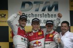 Martin Tomczyk (Phoenix-Audi), Mattias Ekström (Abt-Audi) und Edoardo Mortara (Rosberg-Audi) 
