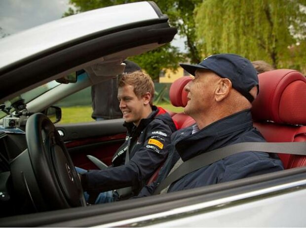 Sebastian Vettel und Niki Lauda