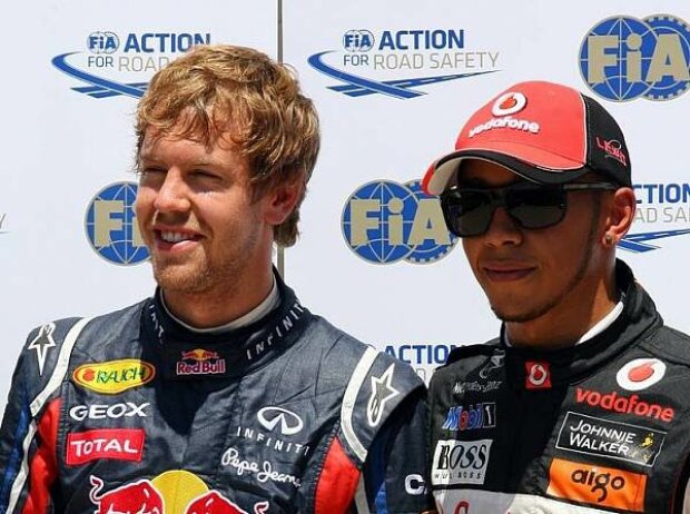 Sebastian Vettel und Lewis Hamilton
