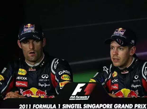 Titel-Bild zur News: Mark Webber, Sebastian Vettel