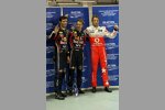Mark Webber (Red Bull), Sebastian Vettel (Red Bull) und Jenson Button (McLaren) 
