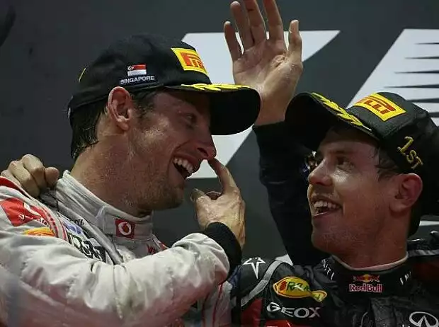 Jenson Button, Sebastian Vettel Titel-Bild zur News: Jenson Button, Sebastian Vettel