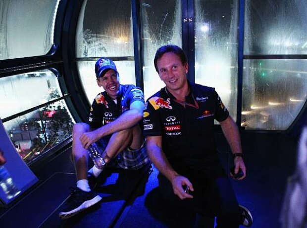 Titel-Bild zur News: Sebastian Vettel und Christian Horner