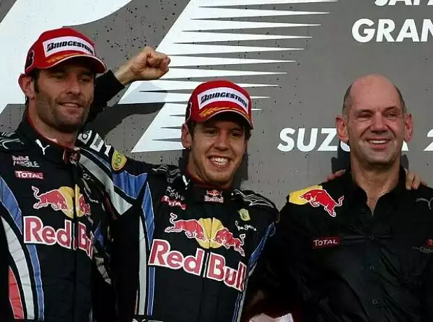 Adrian Newey (Technischer Direktor), Sebastian Vettel, Mark Webber Titel-Bild zur News: Adrian Newey (Technischer Direktor), Sebastian Vettel, Mark Webber