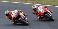 Bild zum Inhalt: Stoner vs. Hayden: Hartes Manöver in Motegi