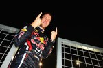 Sebastian Vettel (Red Bull) - mit Doppelfinger