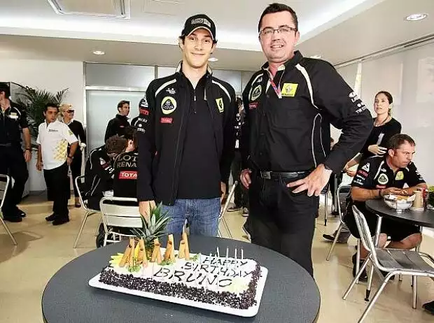 Bruno Senna und Eric Boullier Titel-Bild zur News: Bruno Senna und Eric Boullier