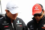 Nico Rosberg (Mercedes) und Lewis Hamilton (McLaren) 