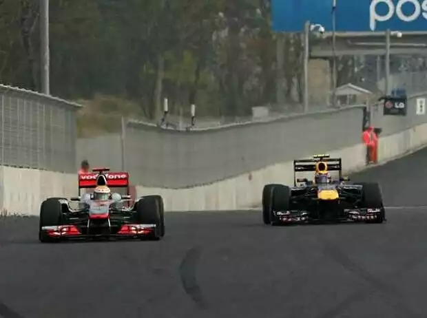 Lewis Hamilton und Mark Webber Titel-Bild zur News: Lewis Hamilton und Mark Webber