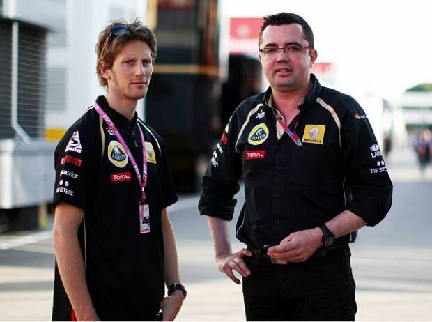Titel-Bild zur News: Romain Grosjean und Eric Boullier