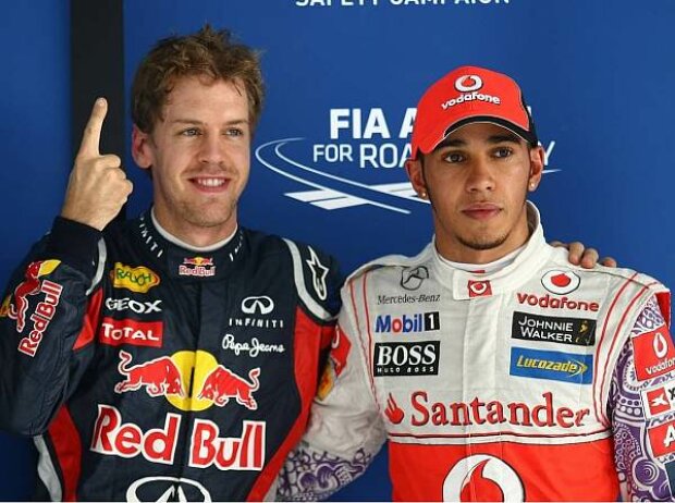 Titel-Bild zur News: Sebastian Vettel und Lewis Hamilton