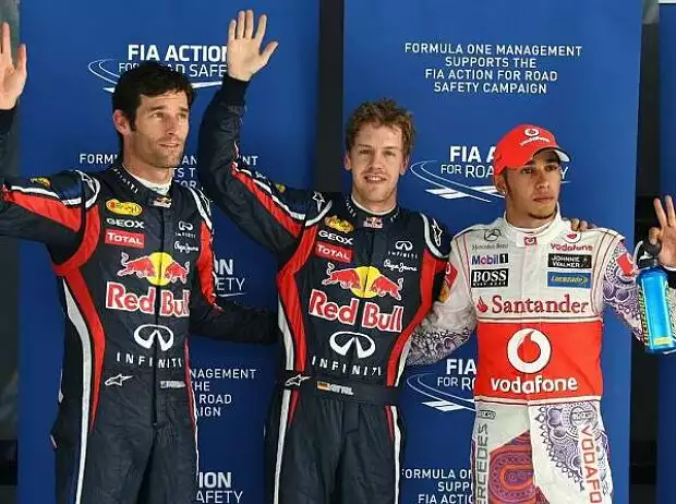 Lewis Hamilton, Sebastian Vettel, Mark Webber Titel-Bild zur News: Lewis Hamilton, Sebastian Vettel, Mark Webber