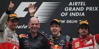 Bild zum Inhalt: Vettel schreibt Geschichte: Erster Sieger in Indien!