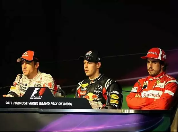Fernando Alonso, Sebastian Vettel, Jenson Button Titel-Bild zur News: Fernando Alonso, Sebastian Vettel, Jenson Button