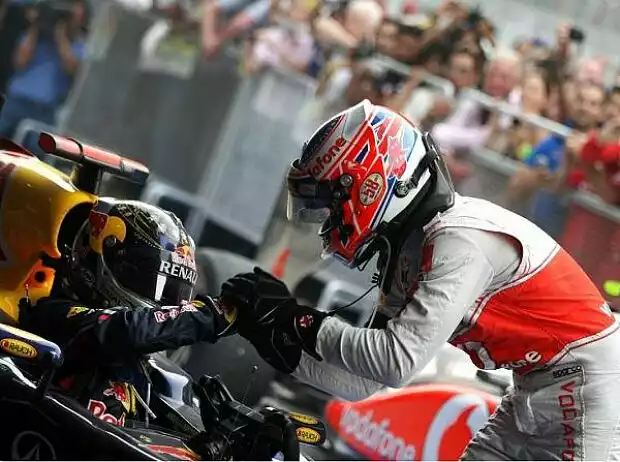 Jenson Button, Sebastian Vettel Titel-Bild zur News: Jenson Button, Sebastian Vettel