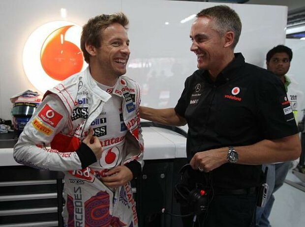 Titel-Bild zur News: Martin Whitmarsh (Teamchef), Jenson Button