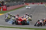 Nicky Hayden (Ducati), Valentino Rossi (Ducati), Alvaro Bautista (Suzuki) und Randy de Puniet (Pramac)