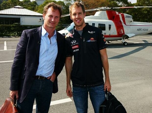 Titel-Bild zur News: Sebastian Vettel, Christian Horner (Teamchef)