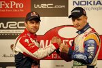 Mikko Hirvonen (Ford) und Sebastien Loeb (Citroen) 