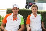 Adrian Sutil (Force India) und Nico Hülkenberg (Force India) 