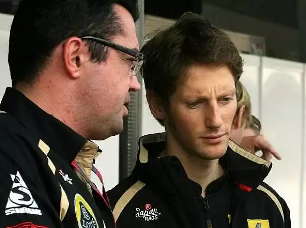 Romain Grosjean, Eric Boullier Titel-Bild zur News: Romain Grosjean, Eric Boullier