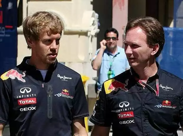 Titel-Bild zur News: Sebastian Vettel, Christian Horner (Teamchef)