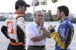 Joey Logano, Brett Bodine und Martin Truex Jr.