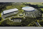 McLaren-Fabrik in Woking aus der Vogelperspektive
