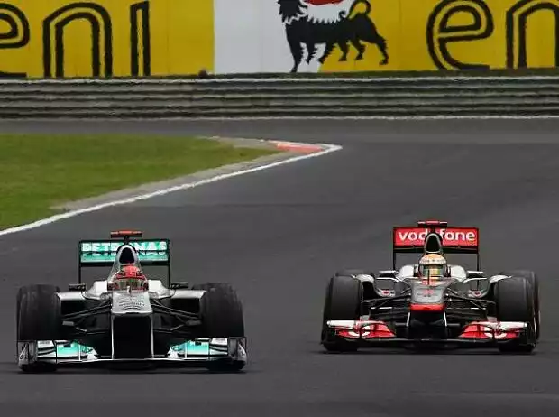 Titel-Bild zur News: Michael Schumacher, Lewis Hamilton