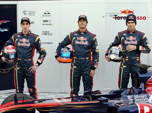 Titel-Bild zur News: Jaime Alguersuari, Daniel Ricciardo, Sebastien Buemi