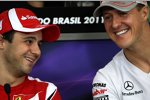 Felipe Massa (Ferrari) und Michael Schumacher (Mercedes) 