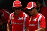 Fernando Alonso (Ferrari) und Felipe Massa (Ferrari) 