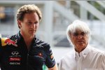 Christian Horner (Teamchef) (Red Bull) und Bernie Ecclestone