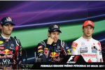 Mark Webber (Red Bull), Sebastian Vettel (Red Bull) und Jenson Button (McLaren) 