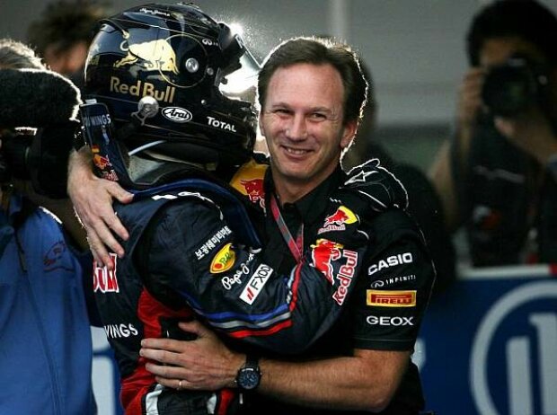 Sebastian Vettel, Christian Horner (Teamchef) Sebastian Vettel, Christian Horner (Teamchef)