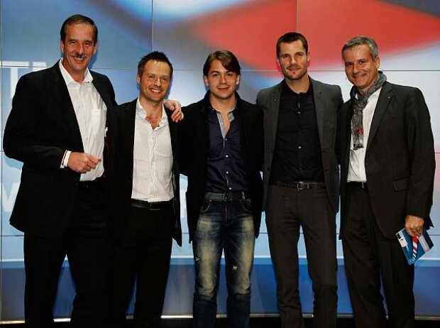 Titel-Bild zur News: Andy Priaulx, Augusto Farfus, Martin Tomczyk, Jens Marquardt (BMW Motorsport Direktor)