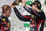 Sebastian Vettel (Red Bull)und  Mark Webber (Red Bull) 