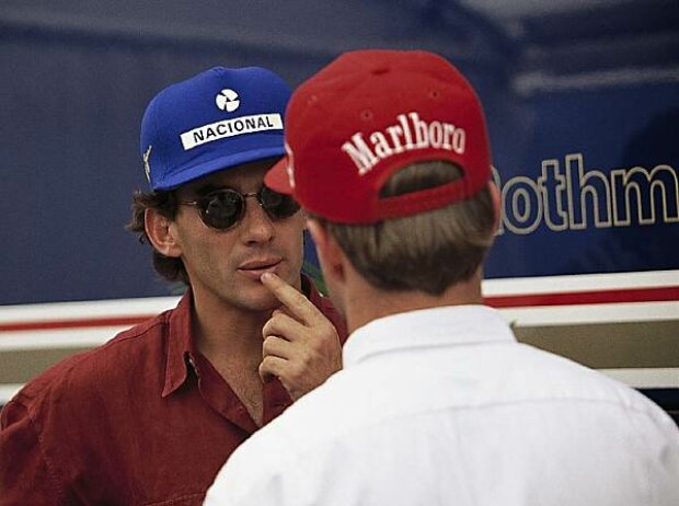 Titel-Bild zur News: Ayrton Senna und Rubens Barrichello
