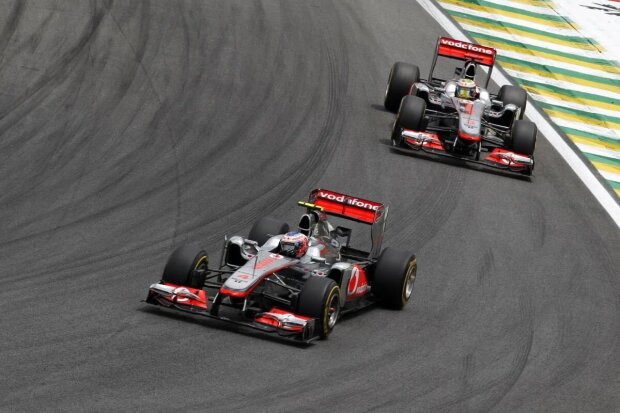 Jenson Button Lewis Hamilton HRT HRT F1 Team F1McLaren Vodafone McLaren Mercedes F1 ~Jenson Button (McLaren) und Lewis Hamilton (McLaren) ~ 